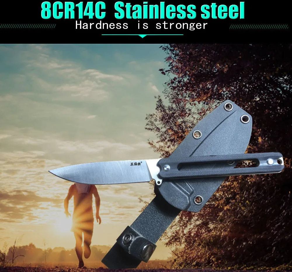 Sanrenmu S731 feste klinge messer 8Cr14Mov klinge Кемпинг Открытый выживания jagd taktische edc werkzeug obst messer mit mantel