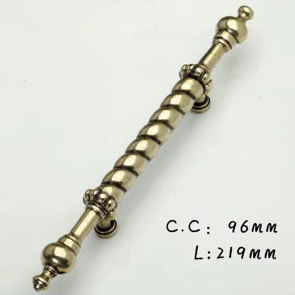 96MM Unilocs классический стиль Бронзовый Античный стиль полый Шкаф Потяните дверную ручку - Цвет: 96MM