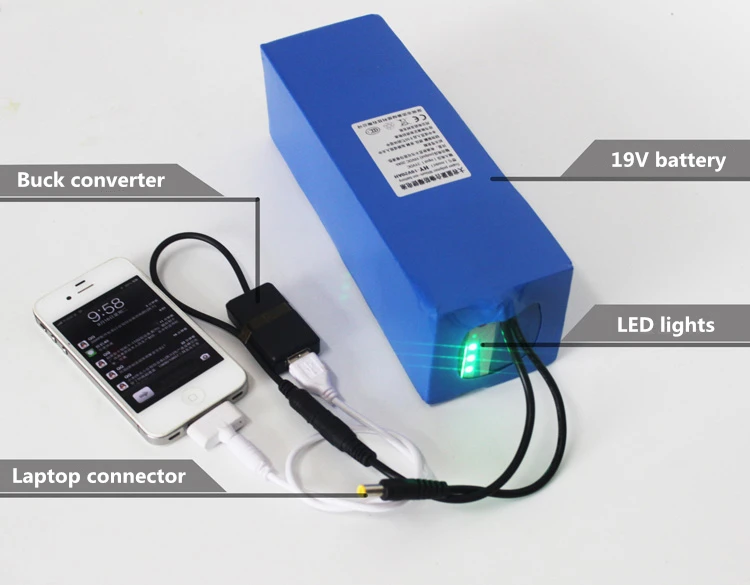 18 19V 20V 100000 мА/ч 20AH ноутбуки аварийного LiPO Мощность Дополнительный внешний