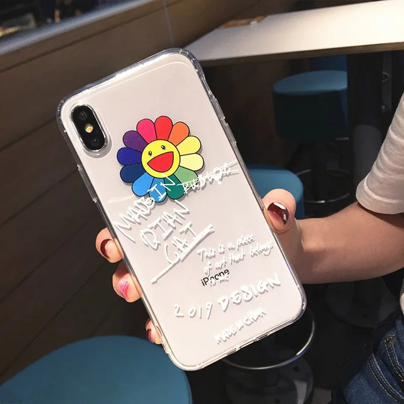 Милый цветной чехол для телефона с цветами iphone XS 12mini 11 Pro Max XR X 6 6s 7 8 plus SE 2020 модный