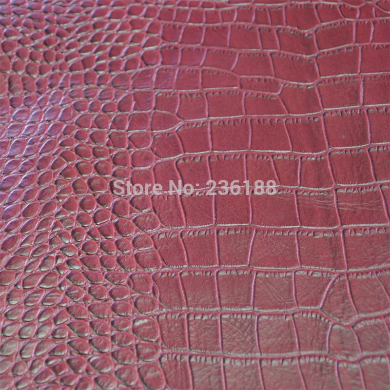 

Genuine Cow Leather Fabric Material for Sofa ,Crocodile Embossed,Black / Burgundy /White,Free Shipping