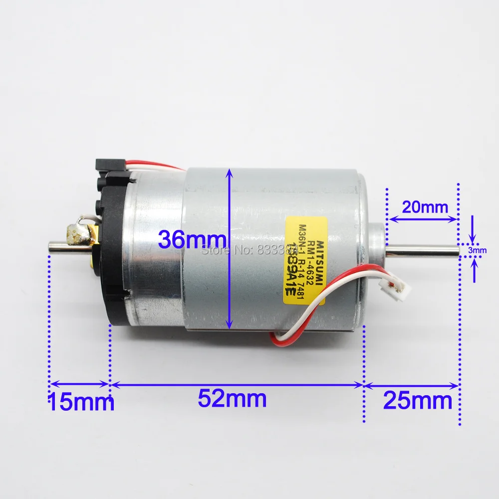 Высокое качество! Мощный mitsumi 555 DC мотор двухосных 12-30 В 54.8mn.m 2850 об./мин.-6500 об./мин.