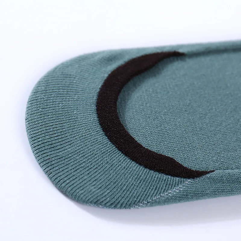 Хлопковые женские носки лодочки по щиколотку невидимые силиконовые гелевые