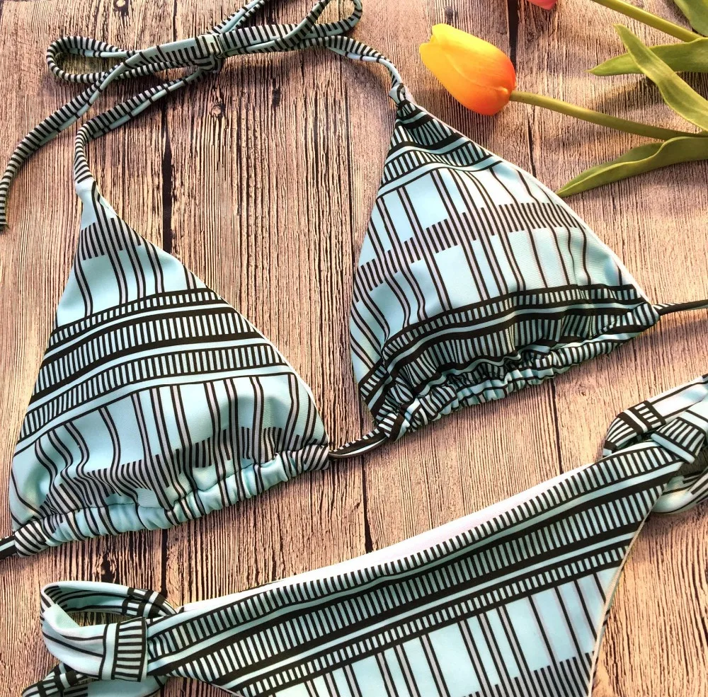 Бразильский Трусики бикини Для женщин 2018 новый комплект пуш ап Купальники для