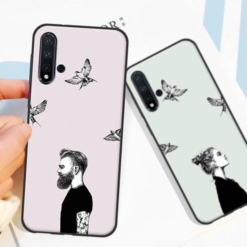 Чехол для Huawei Nova 5 Pro задняя крышка 5Pro мягкий силиконовый чехол-бампер с рисунком