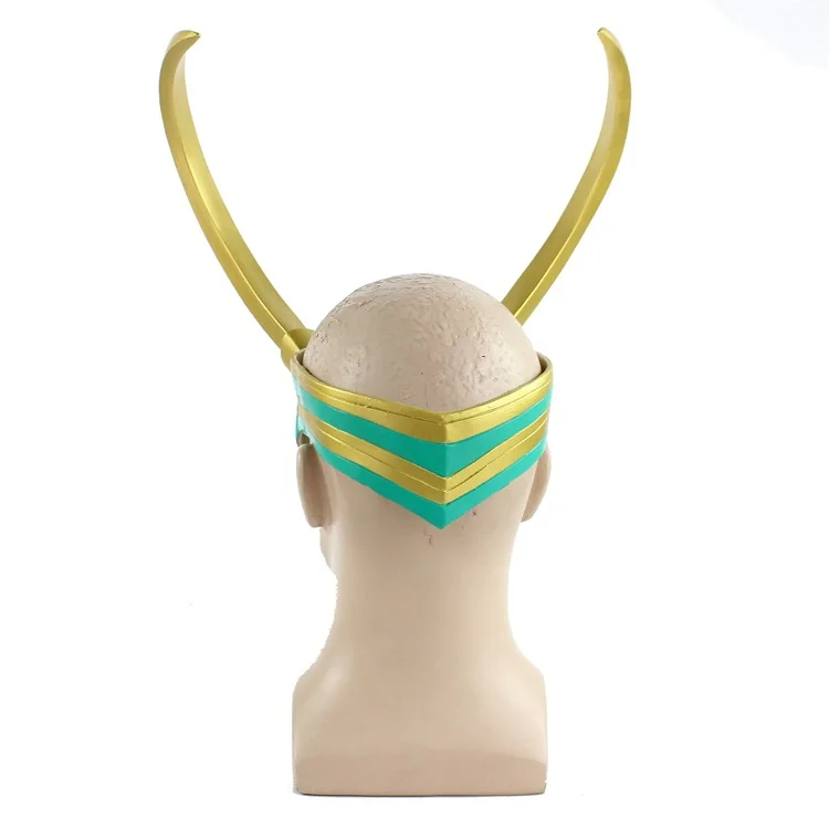 Фильм Тор Ragnarok Loki костюмная Маска Косплей ПВХ угловой шлем принадлежности на