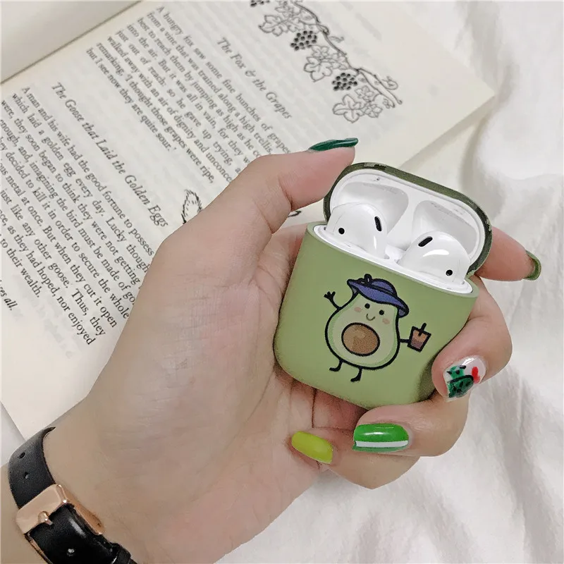 Чехол для Apple Airpods чехол лето фрукты авокадо беспроводной Bluetooth наушников Air Pods