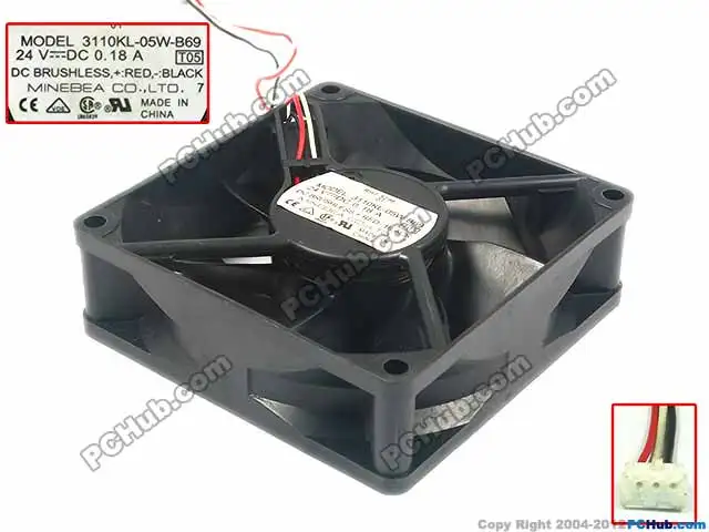 NMB MAT 3110KL 05W B69 T05 DC 24V 0.18A 80x80x25 мм вентилятор охлаждения сервера|square fan|server fandc 24v fan |