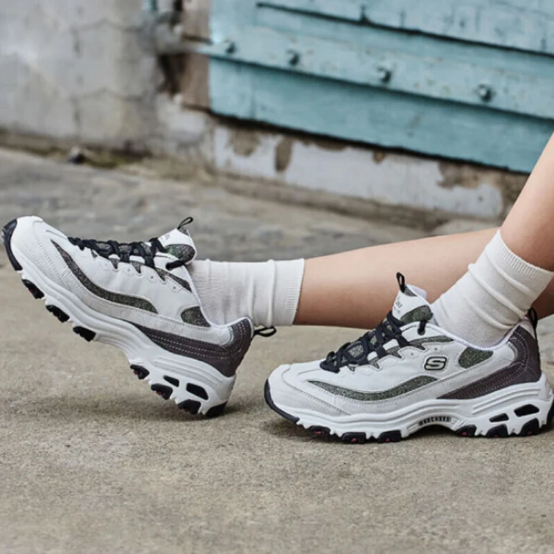 Женские кроссовки на платформе Skechers повседневные дышащие 99999958 CCS 2019|Обувь без
