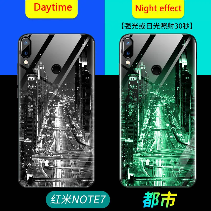 Светящиеся стеклянные чехлы для телефонов Xiaomi Mi 9 9SE противоударный чехол
