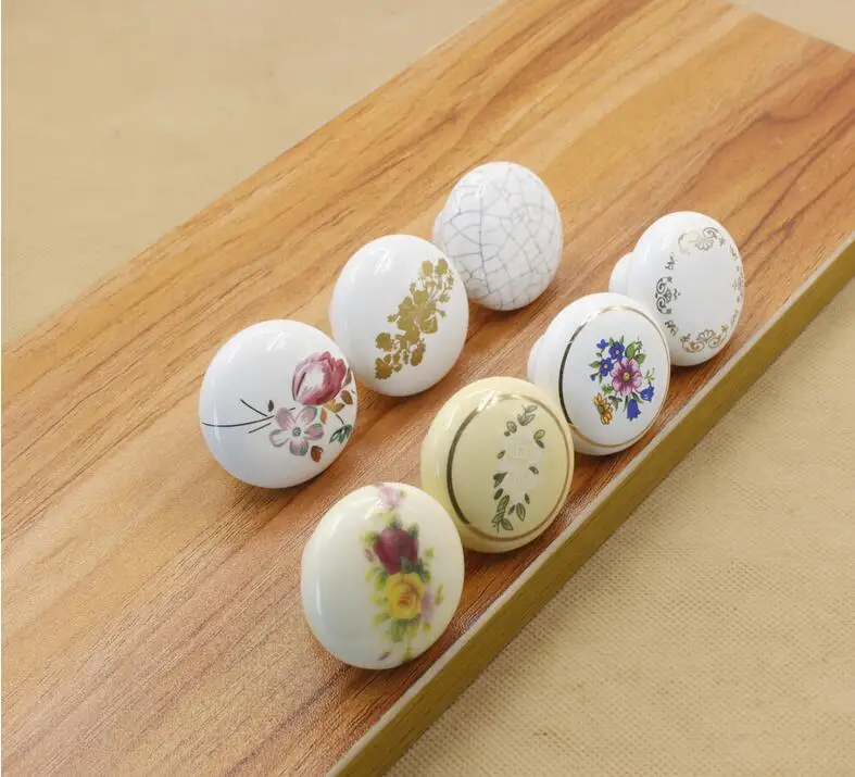 100 шт. 7 стиль цветок Керамика Мебель ручки Китай ящик ручки|furniture sofa|furniture babiesfurniture