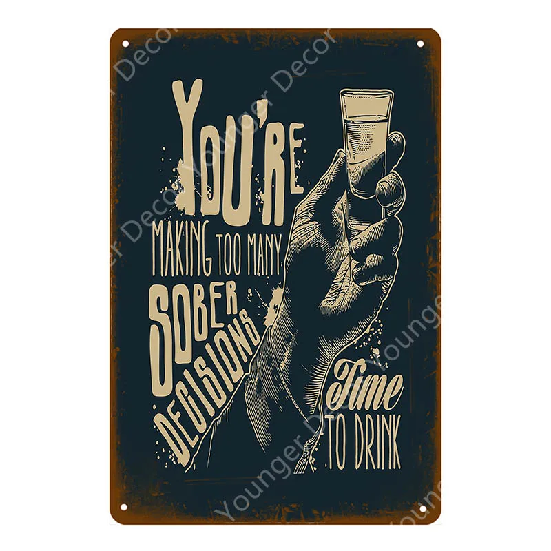 YD1732F Металлические знаки Cheers To Beer, холодное красное вино, виски, плакат, Настенная художественная роспись, тарелка для паба, бара, клуба, домашний декор, винтажная табличка - Цвет: YD1732F