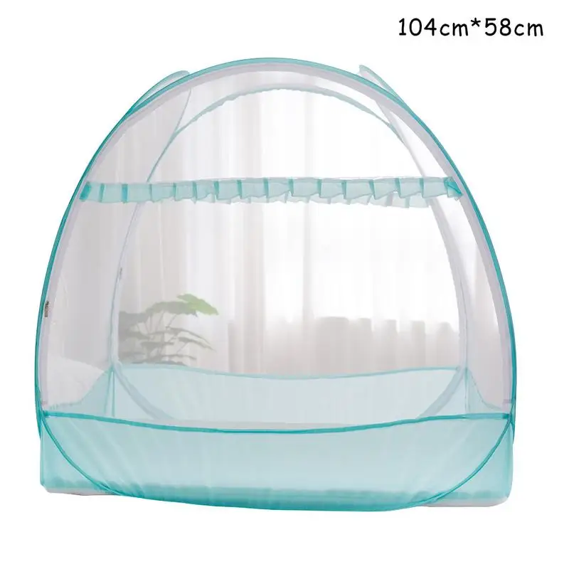 Green 104cm Модная детская кроватка, безопасная сетка, всплывающая палатка, Юрта, установка, складная москитная сетка - Цвет: Green 104cm