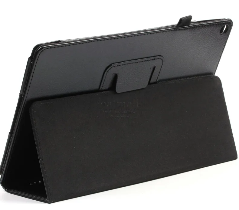 black Складной чехол-книжка с зернистой текстурой личи для Amazon Kindle Fire HD 10 чехол для 7-го планшета чехол s подставка из искусственной кожи ультратонкий протектор - Цвет: black