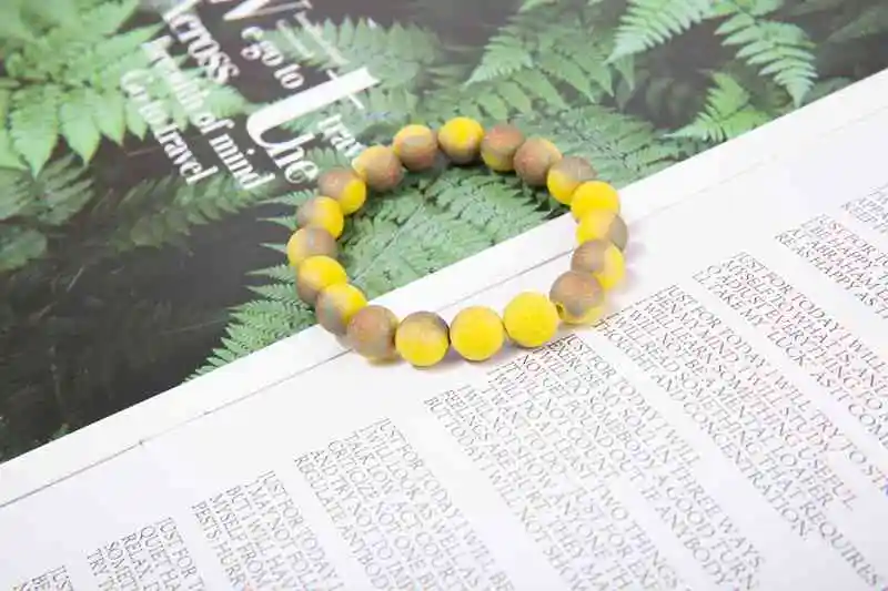 mixyellow Модный браслет из черной лавы исцеляющий баланс бусины рейки Будды молитвенный браслет для йоги из натуральных камней женский драгоценный камень - Окраска металла: mixyellow