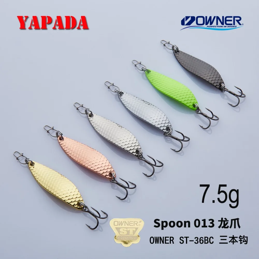 YAPADA ложка 013 Loong коготь 7 5 г/10 г 51 55 мм усиленный тройной крючок многоцветный
