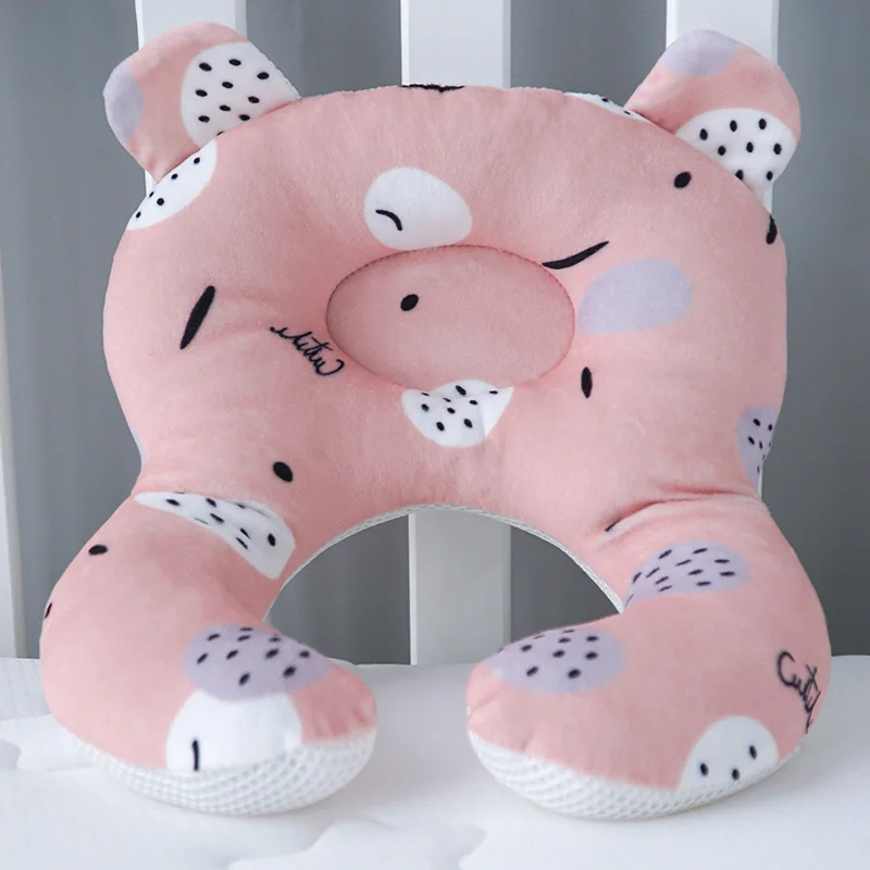 Pink animal Muslinlife, Автомобильная подушка для поддержки головы, подушка для детей, милая детская подушка для придания формы, подушка для путешествий с эффектом памяти, подушка для защиты шеи, Прямая поставка - Цвет: Pink animal