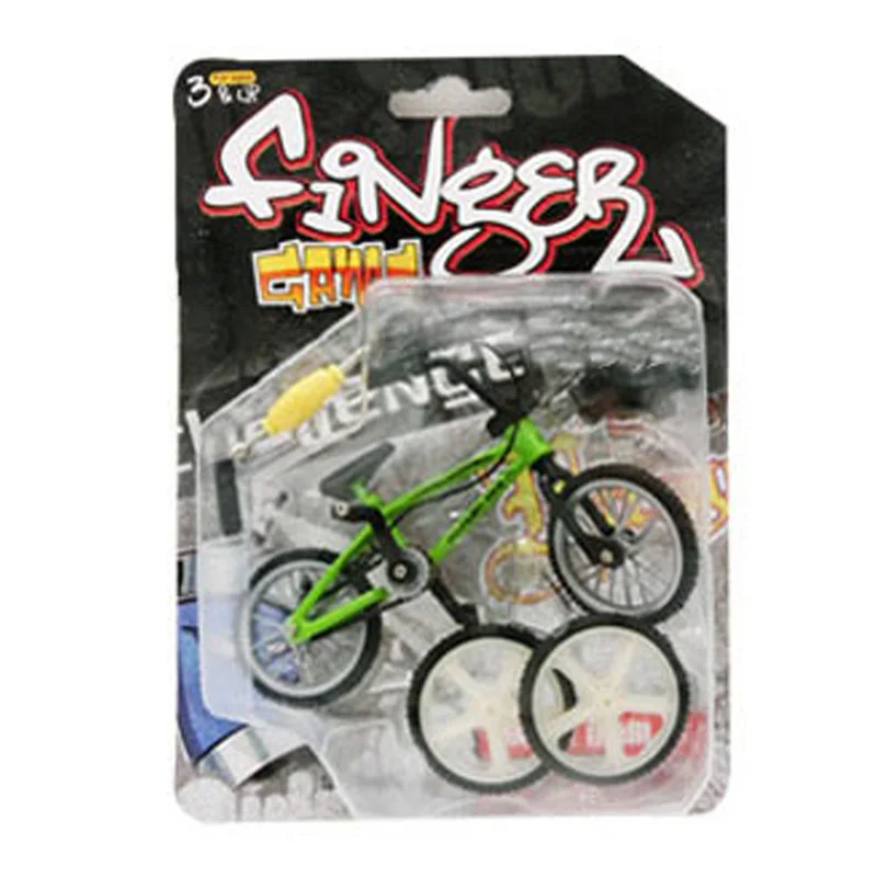 Green with package Мини-финг набор BMX велосипед игрушка сплав палец функциональный детский велосипед палец велосипед отличное качество игрушки для детей подарок - Цвет: Green with package