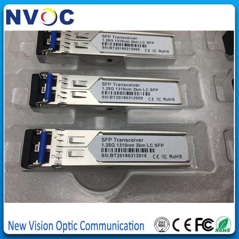 10 шт./лот Φ 1 25G 1310nm MMF GE SFP Трансивер 2KM DDM Волоконно оптический LC DX волоконный модуль