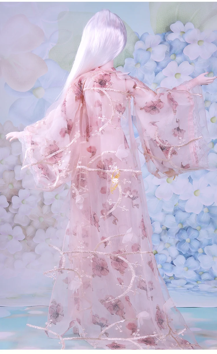 Кукольная одежда ручной работы халат ночная рубашка для 1/3 Bjd куклы аксессуары 60