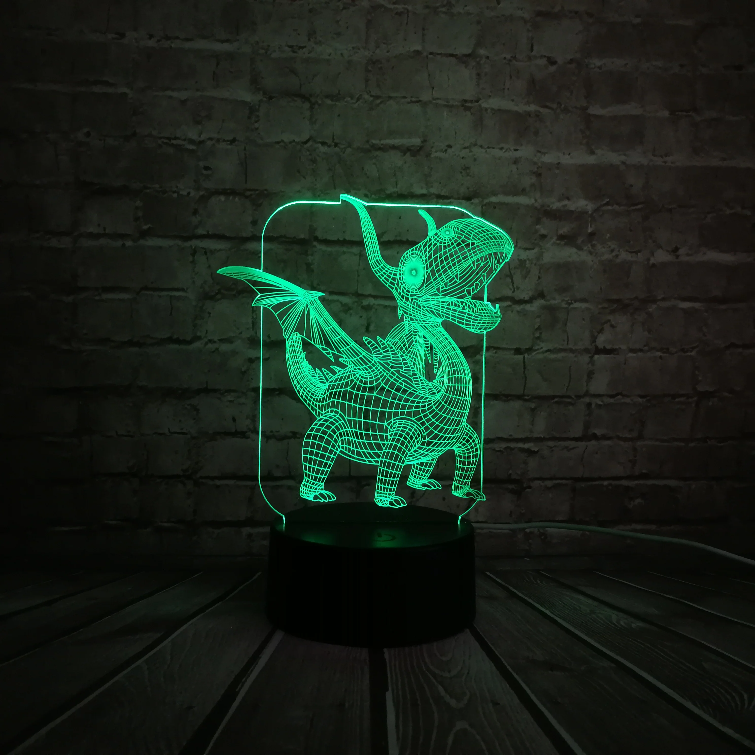 Новинка 2019 Птерозавр динозавр рога дракона лампа 3D USB СВЕТОДИОДНЫЙ Ночник