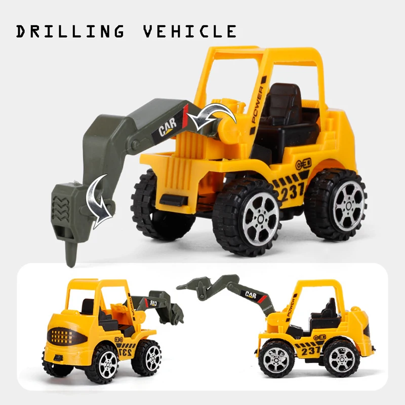 Mini Engineering Vehicle Forklift Construction Bulldozer Excavator Kids Toy Favorite Birthday Gift |
