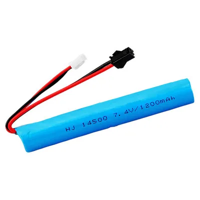 

14500 Airsoft Battery 7.4V 1200MAH Mini Airsoft toys Gun Battery model parts