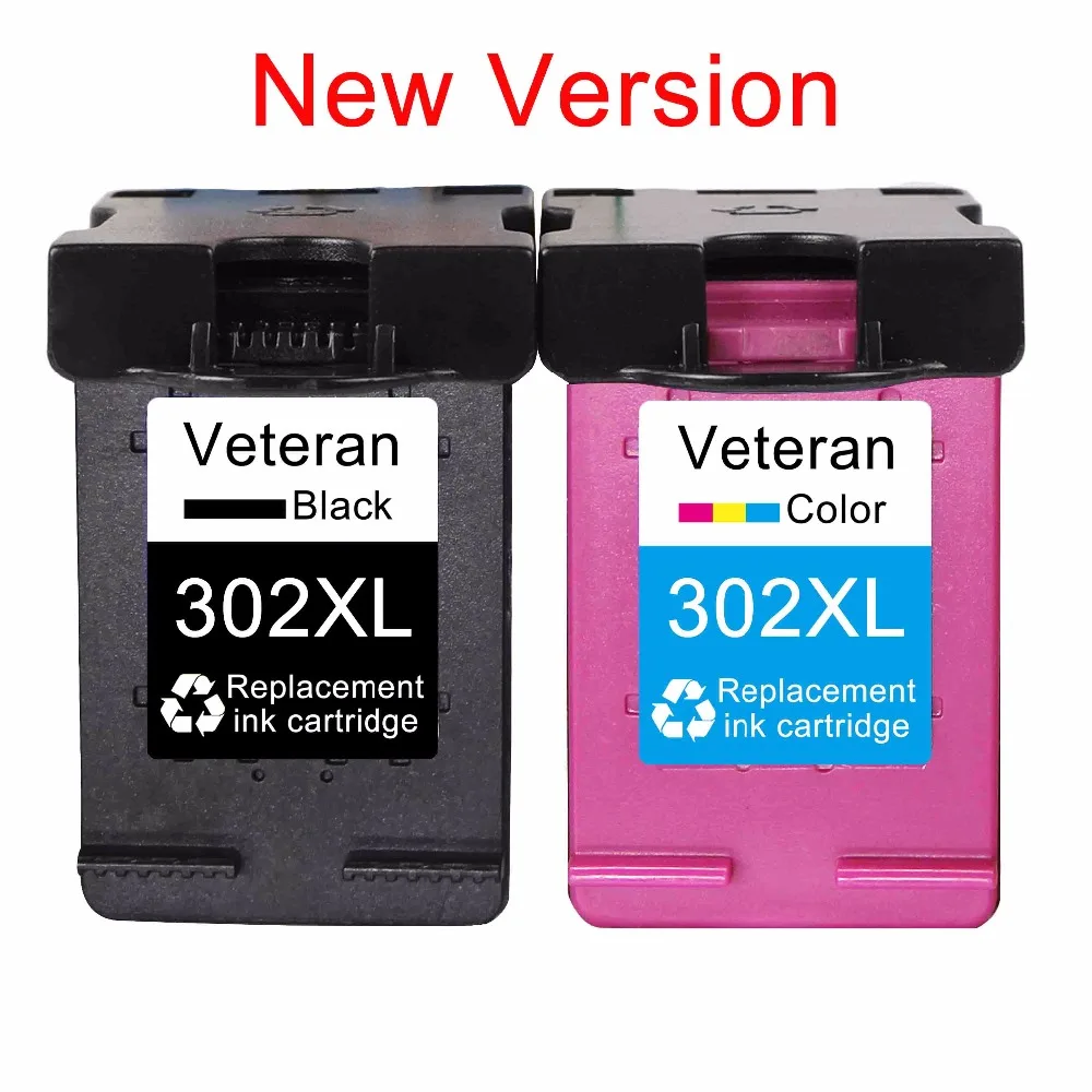 

Veteran 302XL Remanufactured Cartridge Replacement for Hp 302 hp302 XL Ink Cartridge for Deskjet 1110 1111 2130 2131 5220 5230