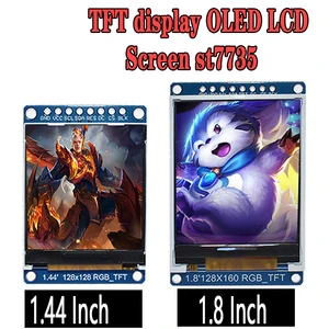 Полноцветный модуль ЖК-дисплея TFT IPS ST7735, 3,3 В, 1,44, 1,8 дюйма, последовательный 128*128 128*160 65K SPI, Замена платы OLED ST7735