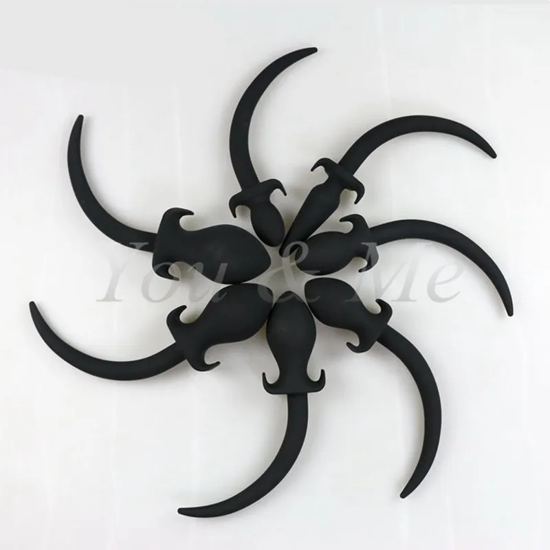 2016 Black Silicone Dog Slave Tails Anal Plug Butt Large Size Tail Sex Toys For Women Men Products Couples | Красота и здоровье