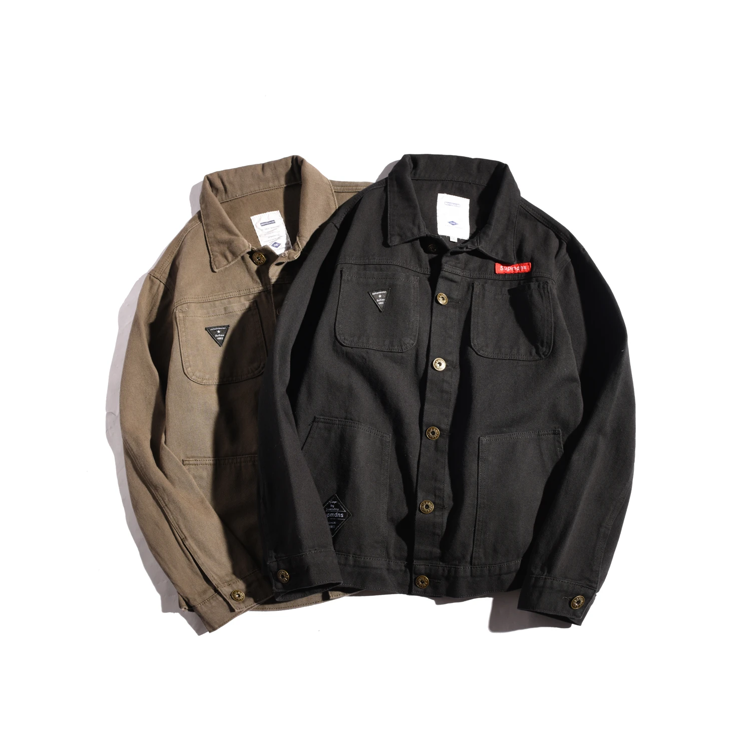 Повседневная куртка для мужчин одежда работы японский стиль с карманами Мужская