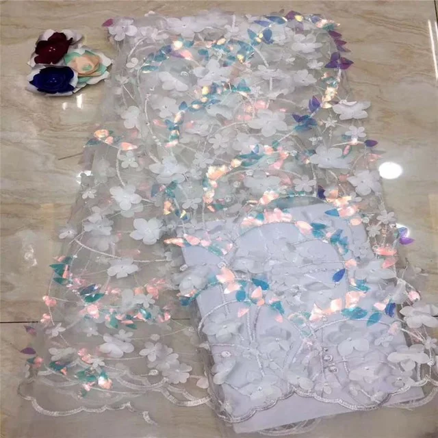 Кружевная ткань с блестками в африканском стиле 2019 вышитые кружевная