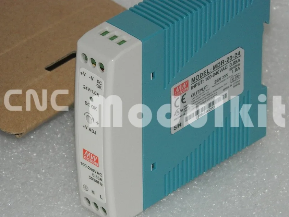 Оригинальный тайваньский MeanWell MDR 20 24 промышленный din рейку импульсный источник