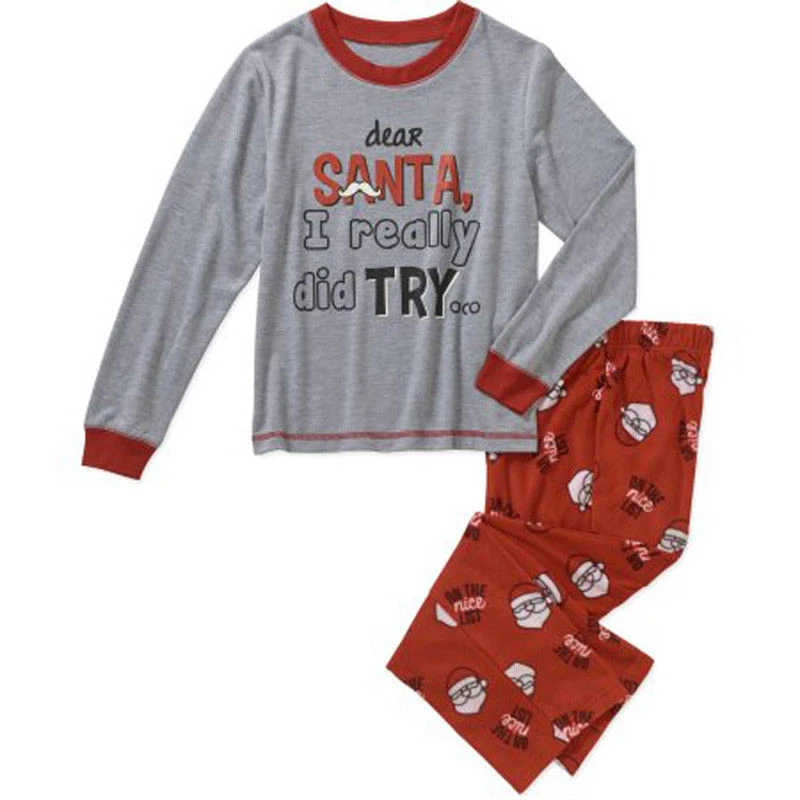 Одинаковые пижамы для всей семьи Рождественский пижамный комплект Новинка 2018
