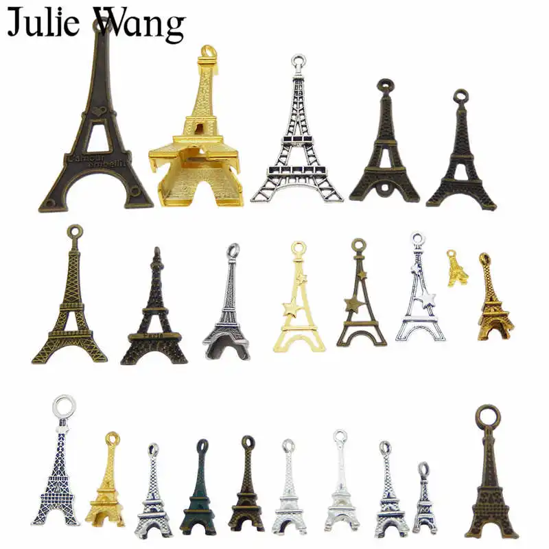 Серьги-подвески julissa Wang 10 шт. в случайном стиле с изображением Эйфелевой башни из