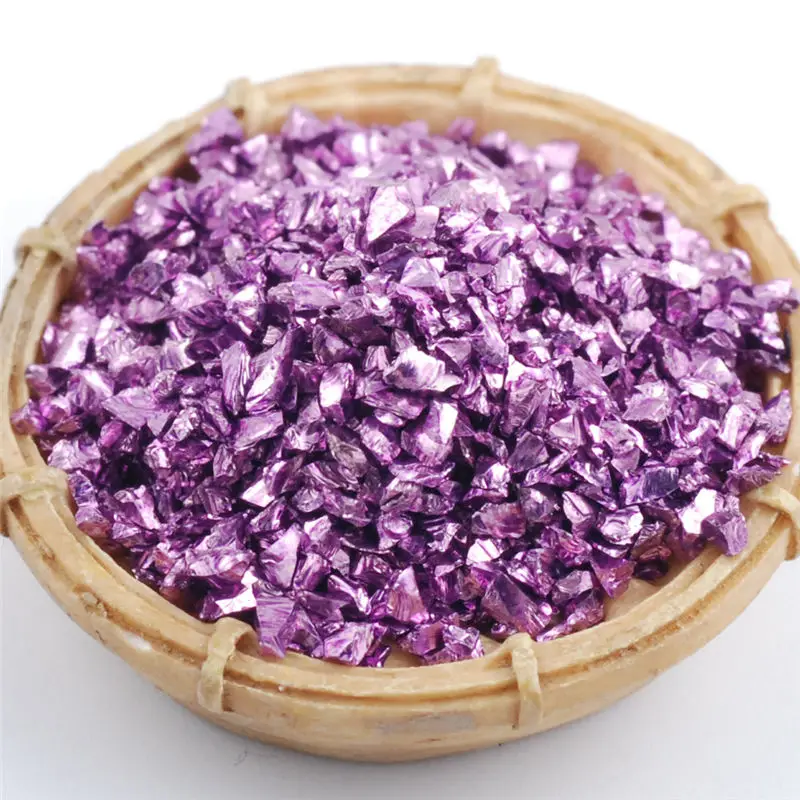 Light purple Оптовые цены 450 г/пакет сломанной Стекло Стразы для ногтей камни 3D Mix Nail Art горный хрусталь украшения камни - Цвет: Light purple