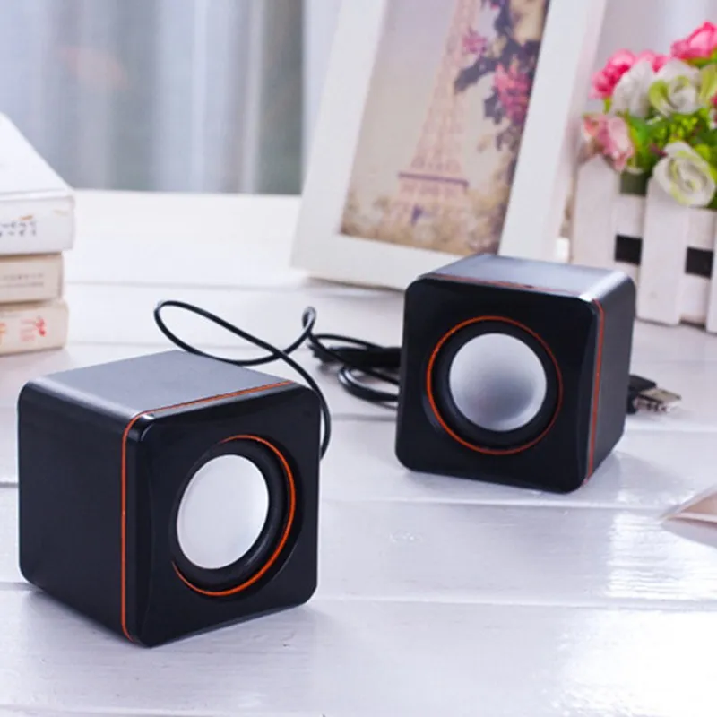 OWX, 2 шт., 6 Вт, настольный мини-динамик, портативный, USB, проводной, для ноутбука, s, мультимедийные компьютерные колонки, 3,5 мм, стерео, бас, музыкальный плеер