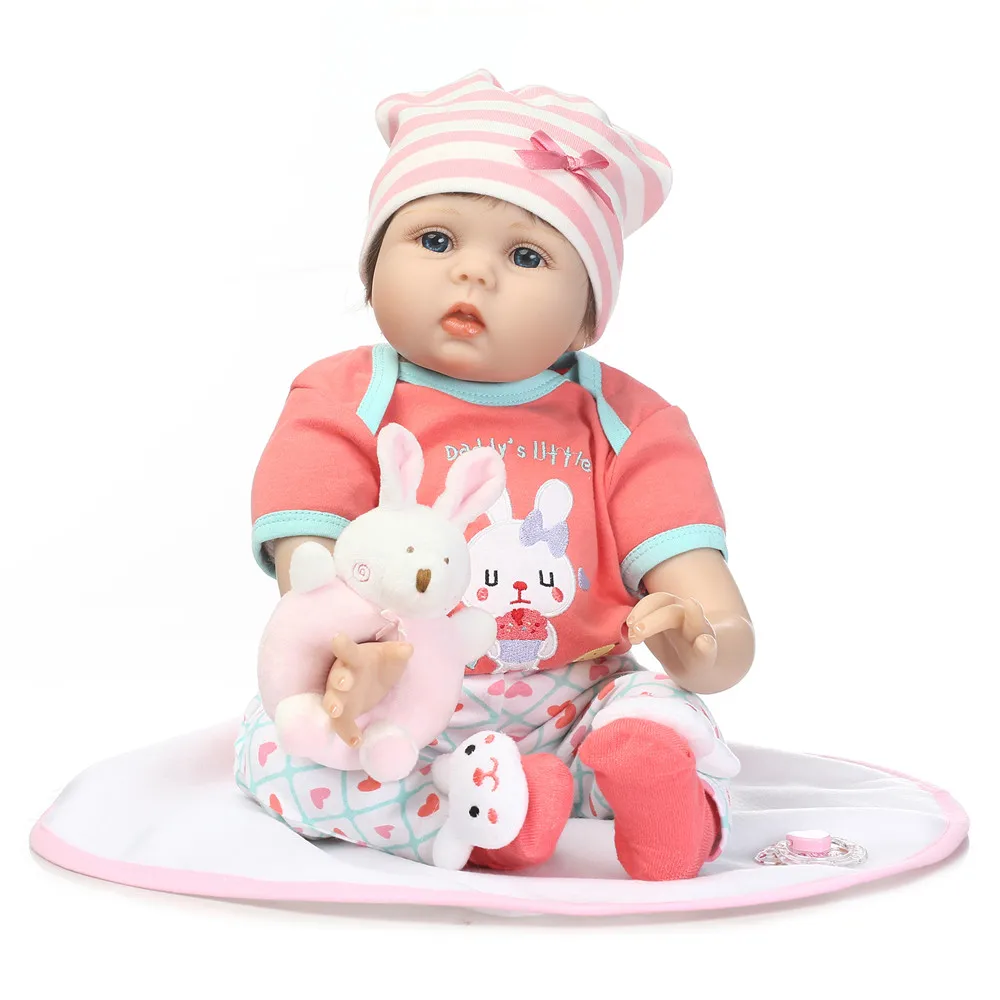 

NPK baby toy doll reborn 22"55cm silicone reborn baby girl dolls play house toys gift bebe alive reborn bonecas