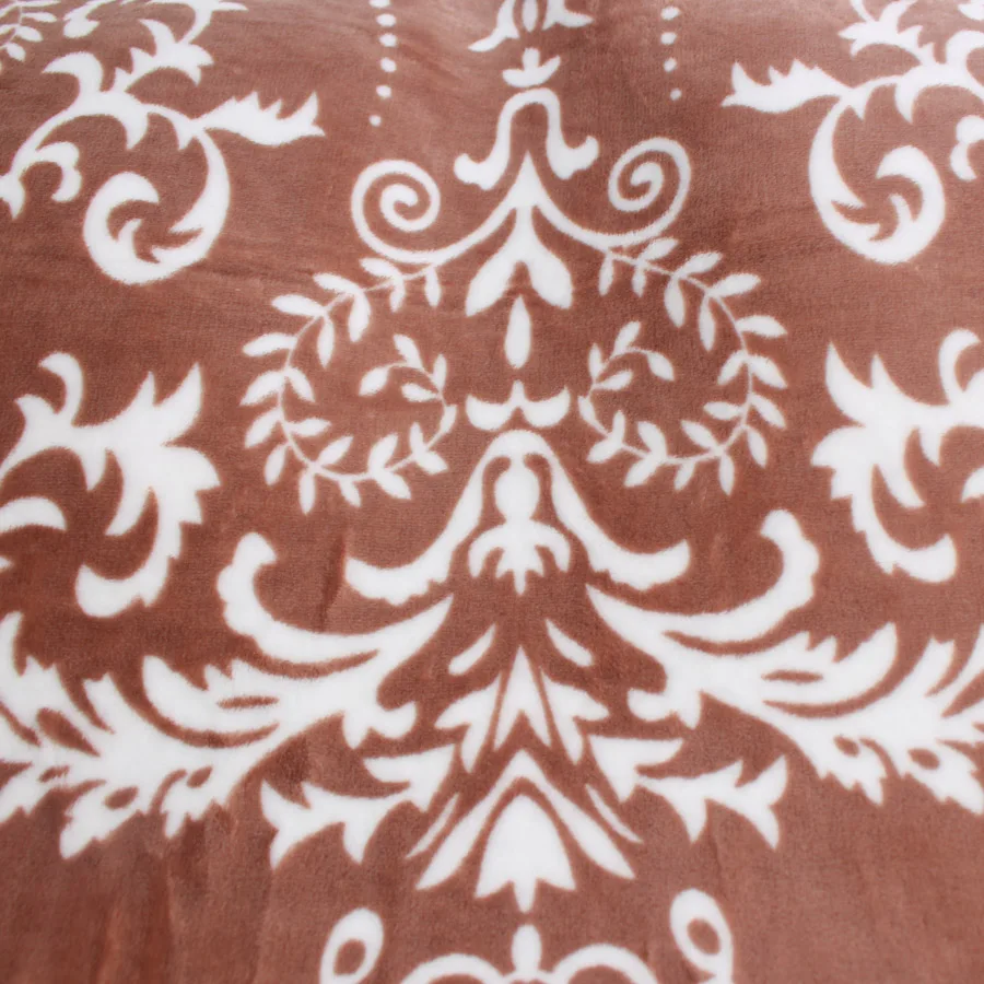 Зимнее одеяло на кровать кофейные цветы мягкие толстые королевские фланелевые