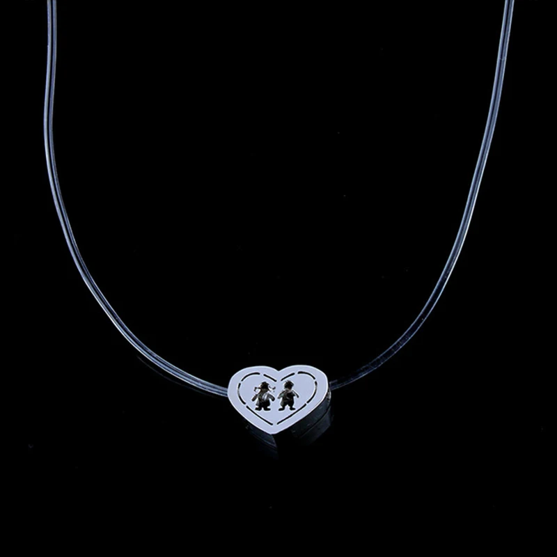ZUUZ ожерелья и подвески невидимые из нержавеющей стали neckless чокер ювелирные