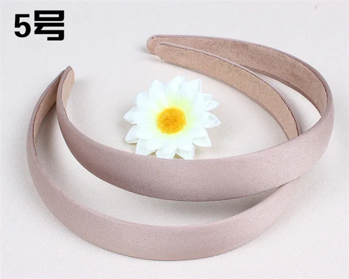 Атласные головные ободки повязки для волос шириной 2 см простой цветной обруч с