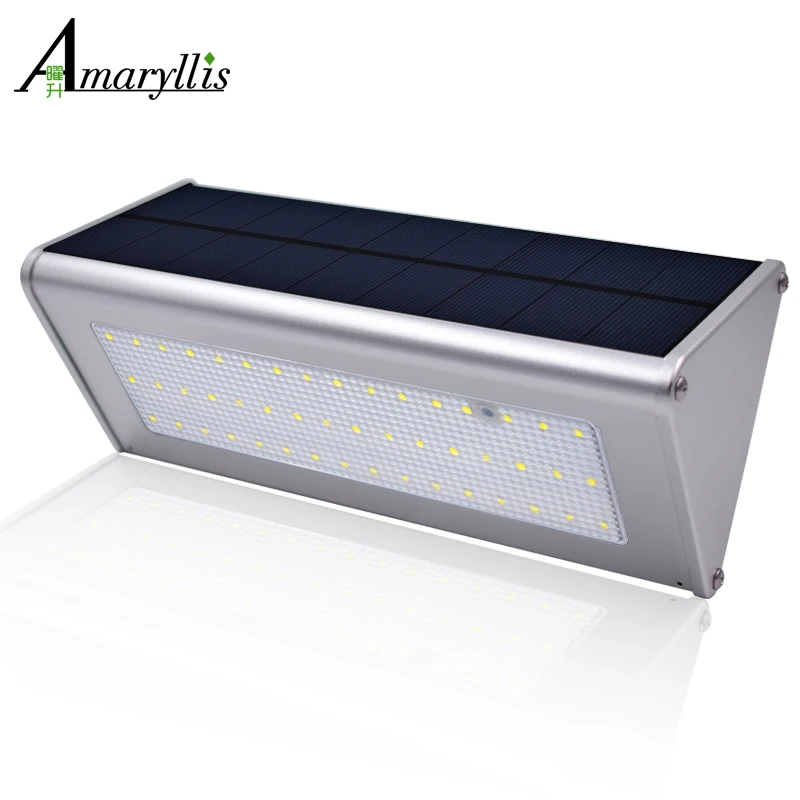 Уличные настенные светильники на солнечной батарее из алюминиевого сплава 48