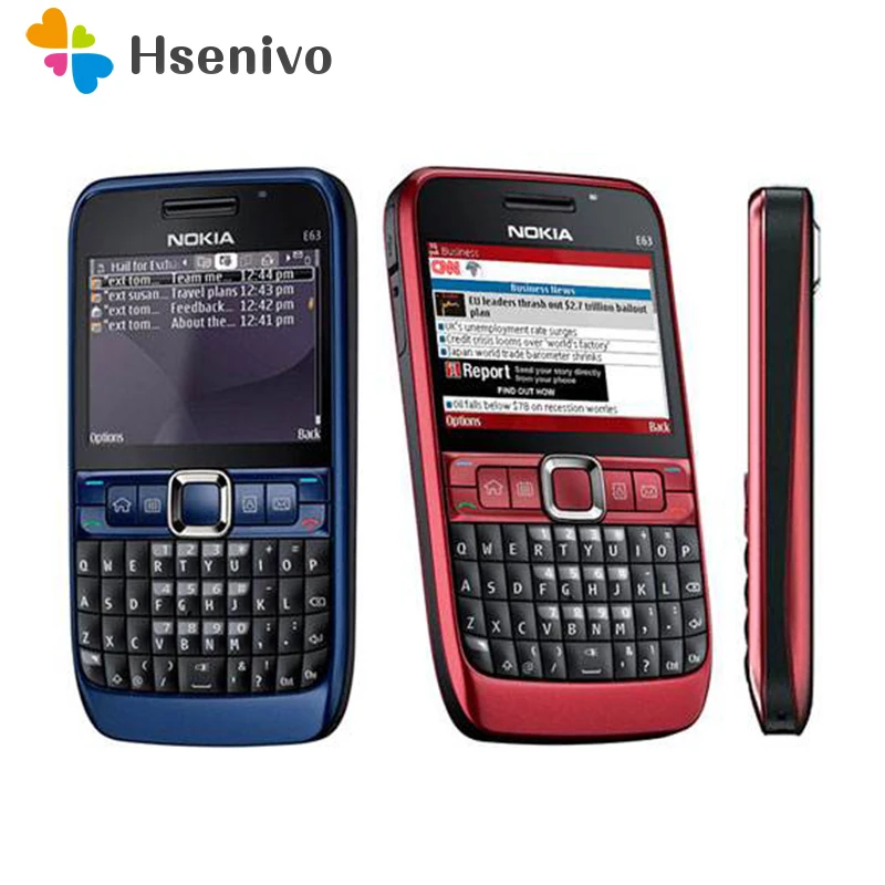 Nokia E63 Восстановленный Оригинальный QWERTY клавиатура мобильный телефон Bluetooth Wifi FM