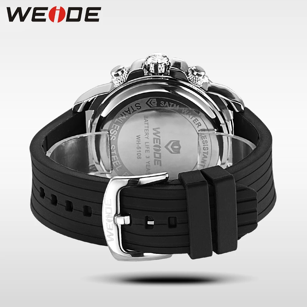 WEIDE лучший бренд класса люкс Модный повседневный силиконовый ремешок Спортивные