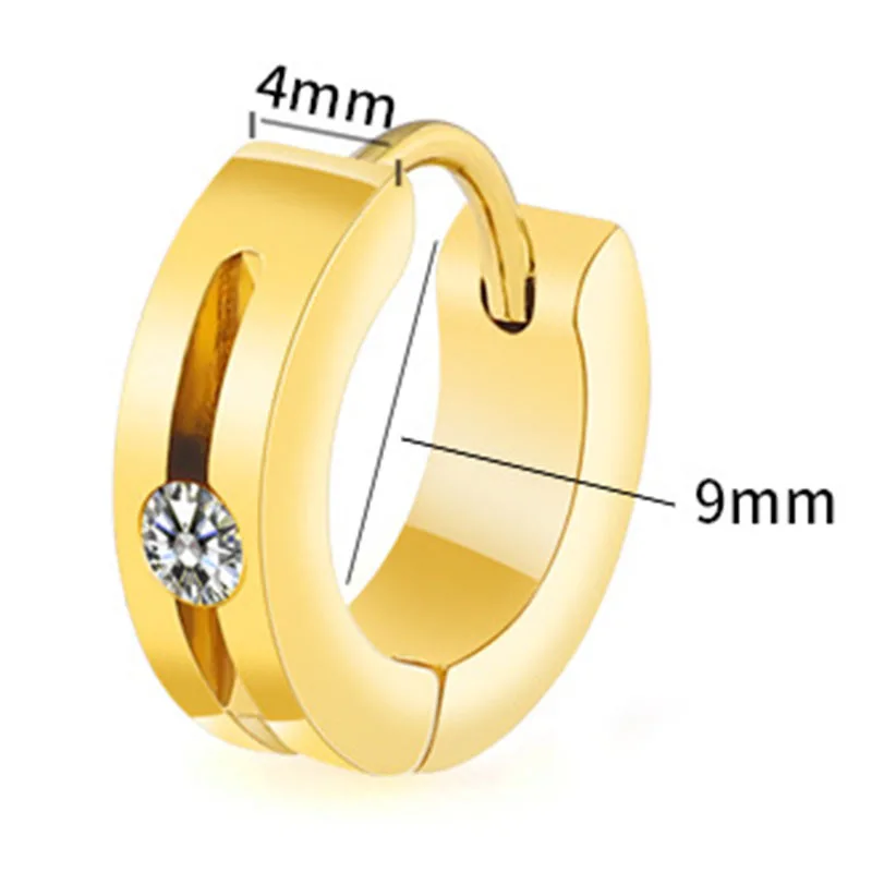 Серьги кольца из титановой стали для женщин модные корейские Золотые/серебряные