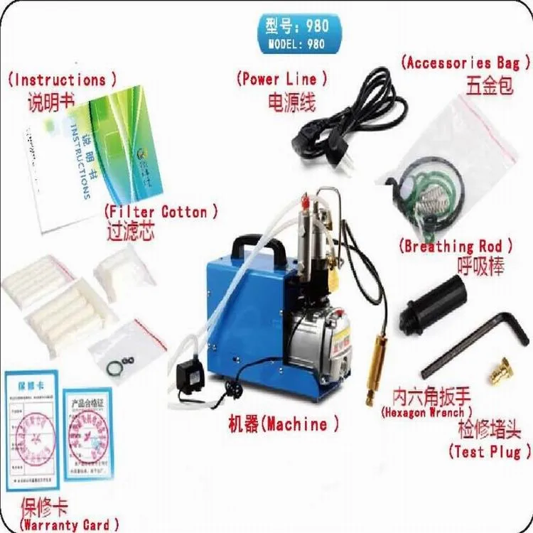 300BAR 4500Psi 30Mpa High Pressure Water Cooling Air Pump 220V Electric Miniature Compressor PCP for Car Home Industry | Обустройство