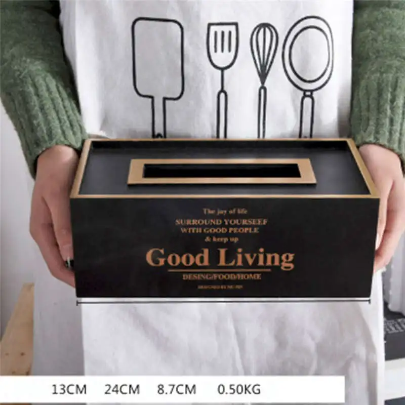 Современный стиль декоративная деревянная коробка для салфеток креативный