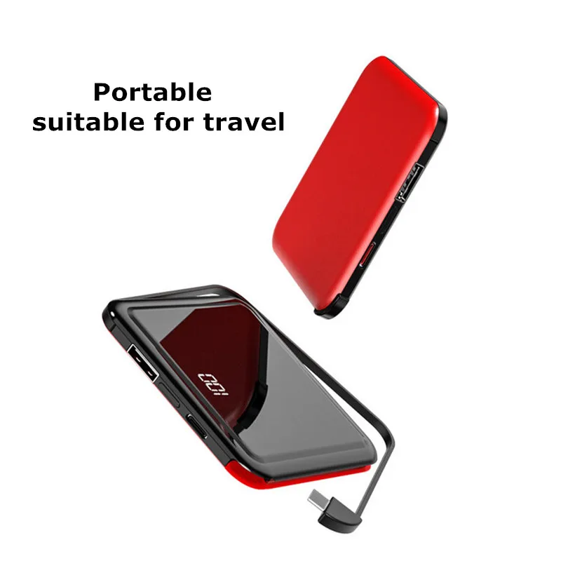 10000 мАч Power Bank светодиодный внешний корпус батареи Dual USB портативный мобильный