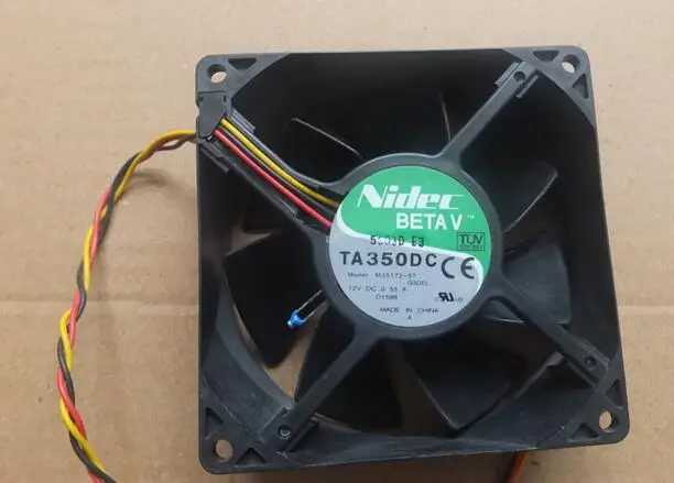 Оригинальный Nidec M35172 57 D1598 9232 92*92*32 мм 12В 0.55A 3 провода контроль температуры