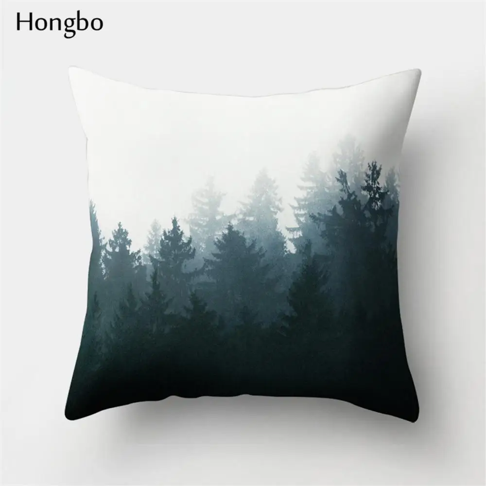 7 Чехол для подушки Hongbo, 1 шт., разноцветный, масляной, Лесной рисунок, горная волна, полиэстер, наволочка, чехол для дивана - Цвет: 7
